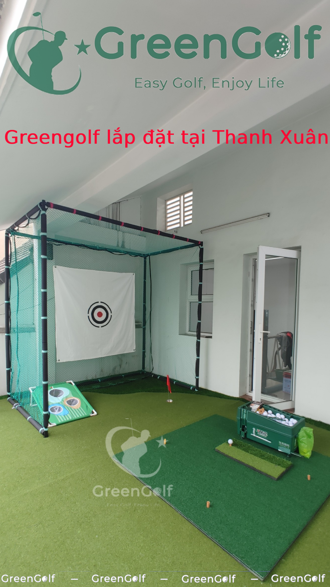 Greeting golf original 2.5x2.5x1m high size swing golf training Net frame