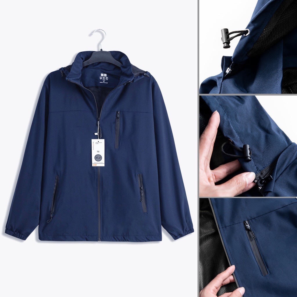 Áo khoác gió nam 2 lớp chống nước 2021 , chất gió tráng bạc, chống mưa, chống gió, ngăn tia UV tuyệt đối