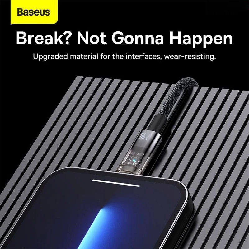 Cáp Sạc Lightning Tự Ngắt Gen2 Baseus Explorer Series dùng cho iPhone (USB to Lightning, Auto Power-Off, 2.4A Fast Charging & Data Cable)