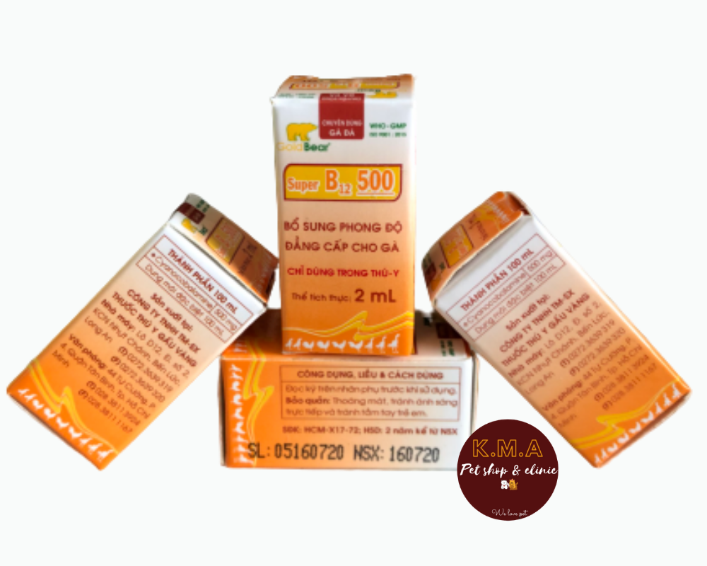 SUPER B12 500 (2ML/LỌ) Dùng cho gà đá