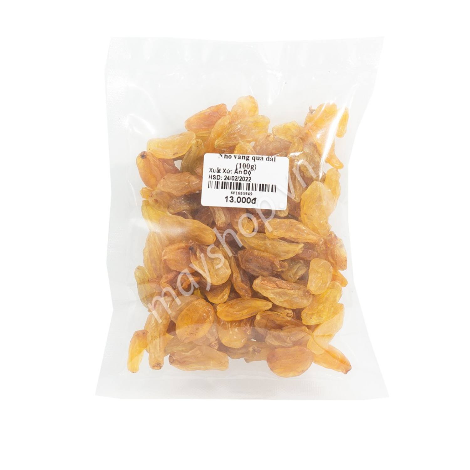 Nho khô VÀNG Ấn Độ (100g)