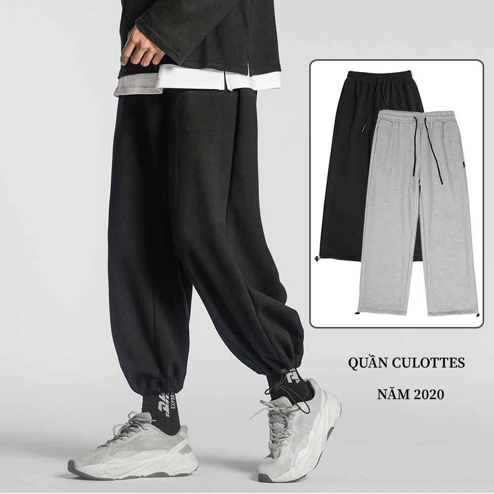 Quần Cutlotte Ống Rộng Rút Gấu Trẻ Trung Thời Trang Hàn Quốc HOT HIT FASHION4MEN QUAN JOGGER NAM 9000064