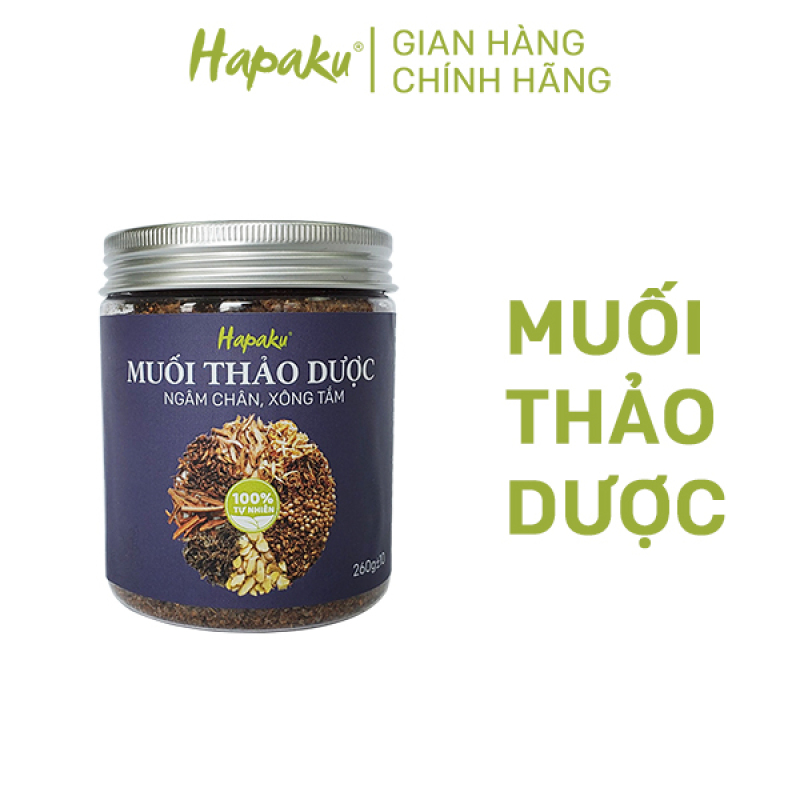 Muối Ngâm Chân Thảo Mộc Giảm Nhức Mỏi Bàn Chân, Tẩy Da Chết, Giảm Mồ Hôi Chân, Đỡ Tê Lạnh Bàn Chân, Nguyên Liệu 100% Thảo Dược Tự Nhiên, Hộp 260gr - Hapaku Việt Nam