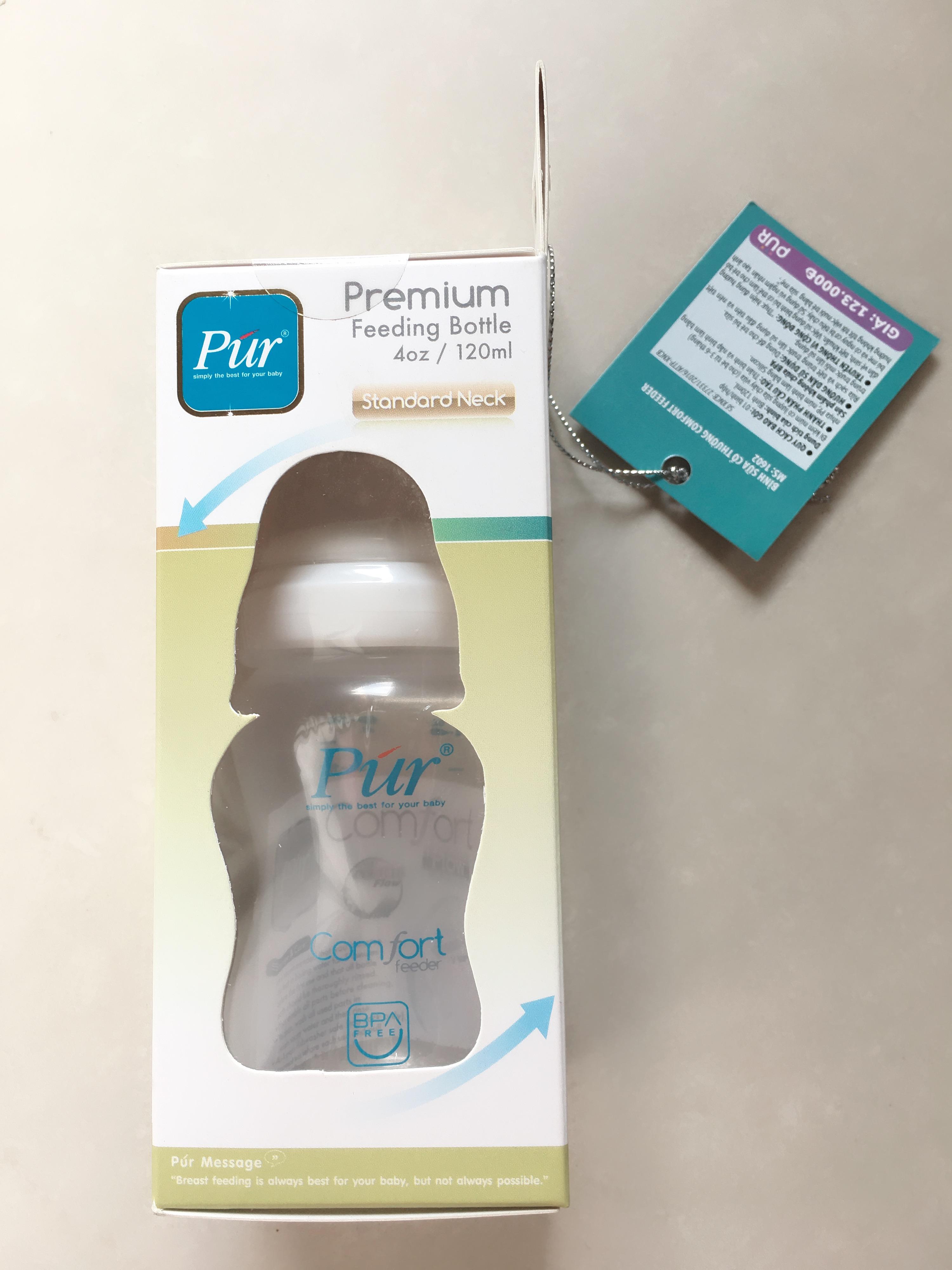 Bình sữa Pur Premium - Cổ thường Thái Lan 120ml