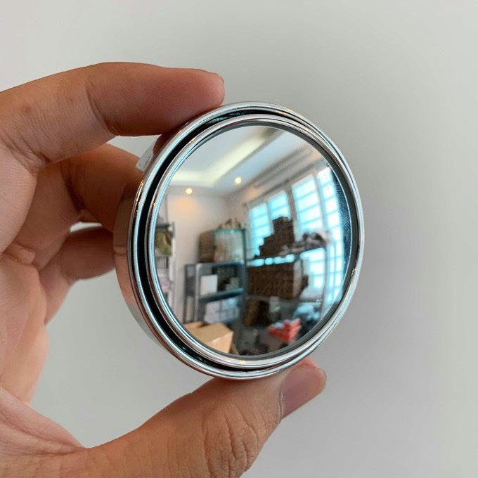 Gương cầu lồi có viền gắn kính hậu xe ô tô xoay 360 độ xóa điểm mù, đậu xe sát lề dễ dàng