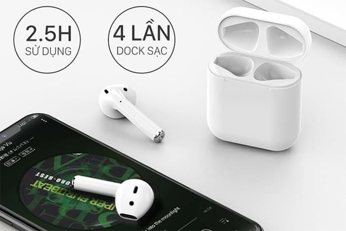 Tai nghe bluetooth i12 / inpodsi12 TWS V5.0 cảm ứng điều khiển cảm biến âm thanh HIFI tương thích cho Android và iOS