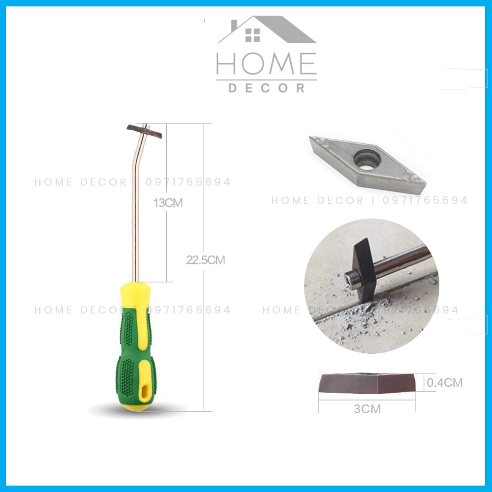 Tua vít cạo ron gạch ( cạo mạch gạch), dụng cụ cạy mạch cũ