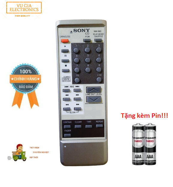 _ Remote Điều khiển dàn âm thanh Sony RM-990 Hàng mới chính hãng Tặng kèm Pin
