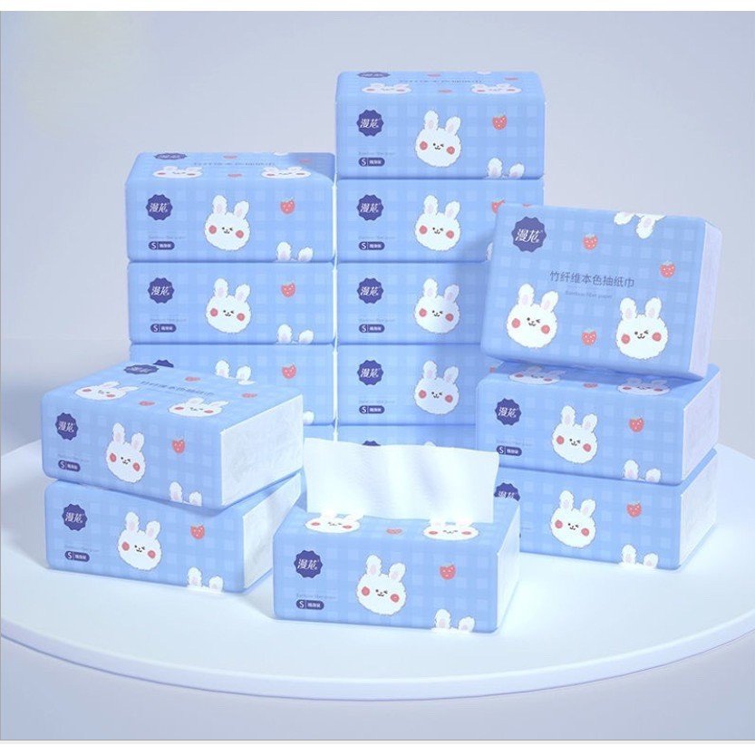 Thùng 30 Giấy ăn thỏ, giấy rút thỏ trắng siêu dai siêu mịn hàng nội địa Trung- Khăn Giấy Rút Gấu Trúc Siêu Dai