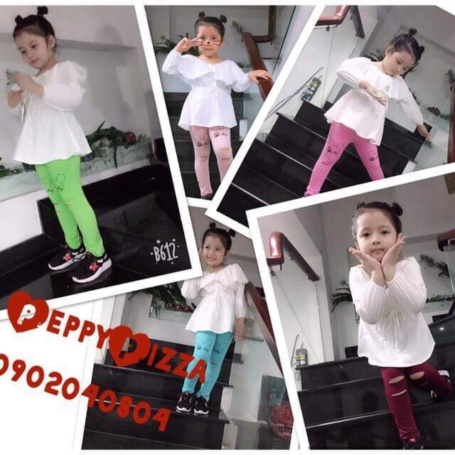 [HCM]Quần leggy cắt rách cho bé gái (có bảng Size hình cuối)