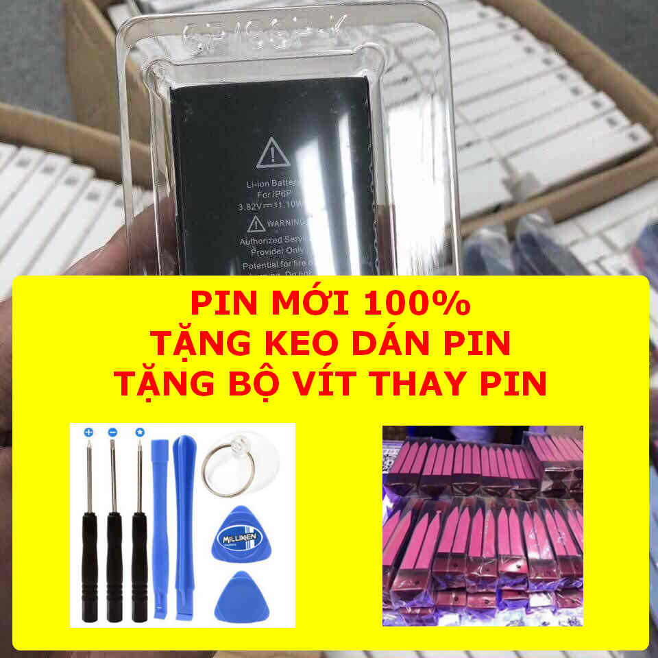 [TĂNG KEO + VÍT] Pin 5/5S/5C/6/6plus/6S/6splus/7/7plus/8/8plus MỚI 100% 0 LẦN SẠC