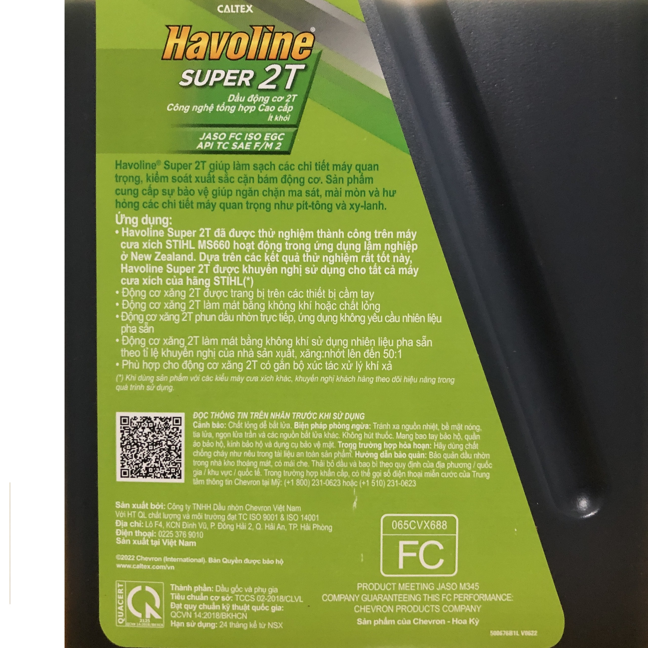 [ CHÍNH HÃNG ] Nhớt 2 thì cao cấp Caltex Havoline Plus 2T & Super 2T [ 1L ]