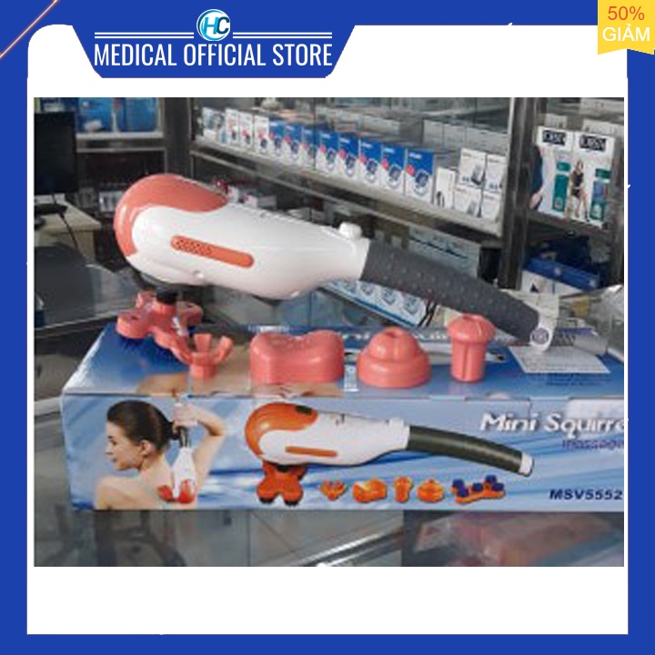 Máy massage cầm tay mini 5 đầu squirrel msv-5552