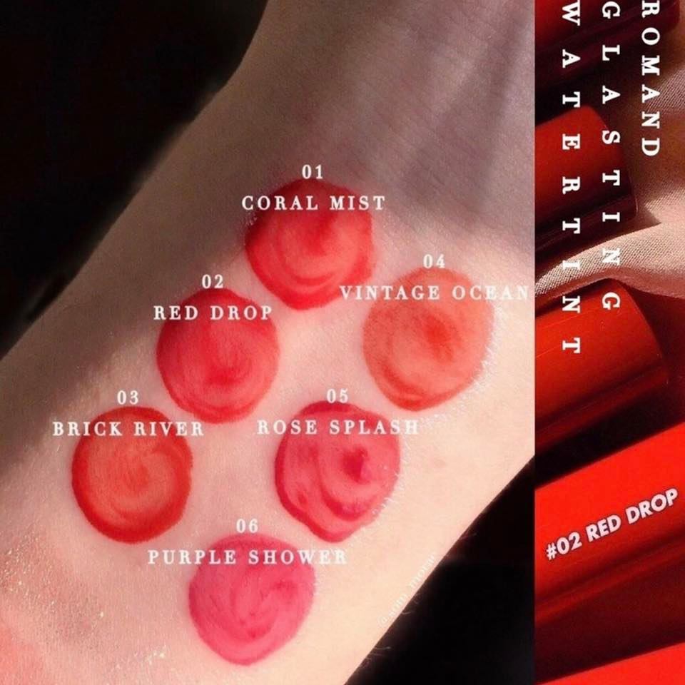 [HCM]SON TINT BÓNG LÌ ROMAND GLASTING WATER TINT (IB CHỌN MÀU)