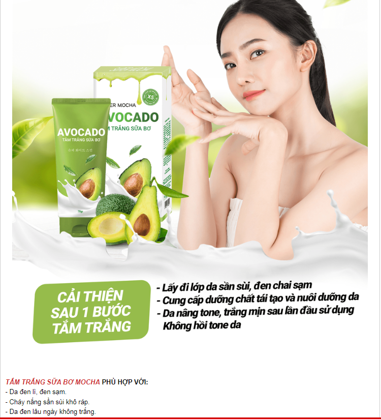 TẮM TRẮNG BODY BƠ SỮA SUPER MOCHA-AVOCADO