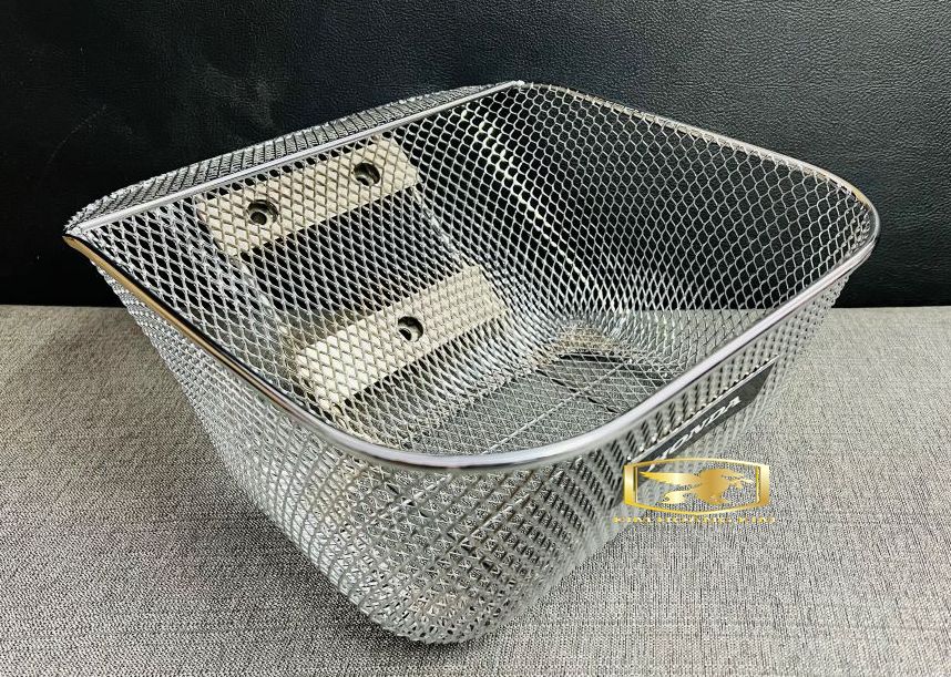 Rổ lưới xiken inox sáng bóng gắn xe máy wave rs mẫu thái siêu rẻ đẹp