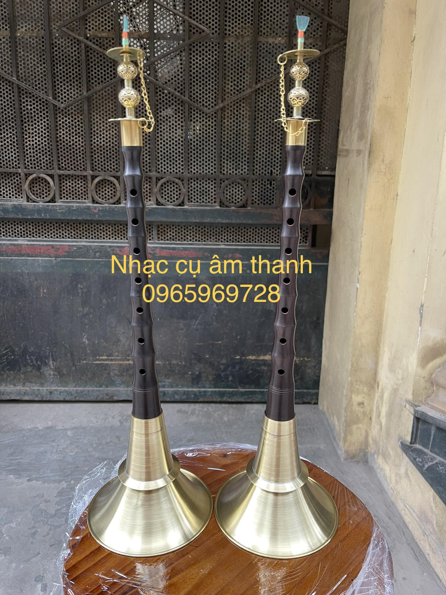 Bộ kèn đám hiếu đám ma gỗ mun âm chuẩn