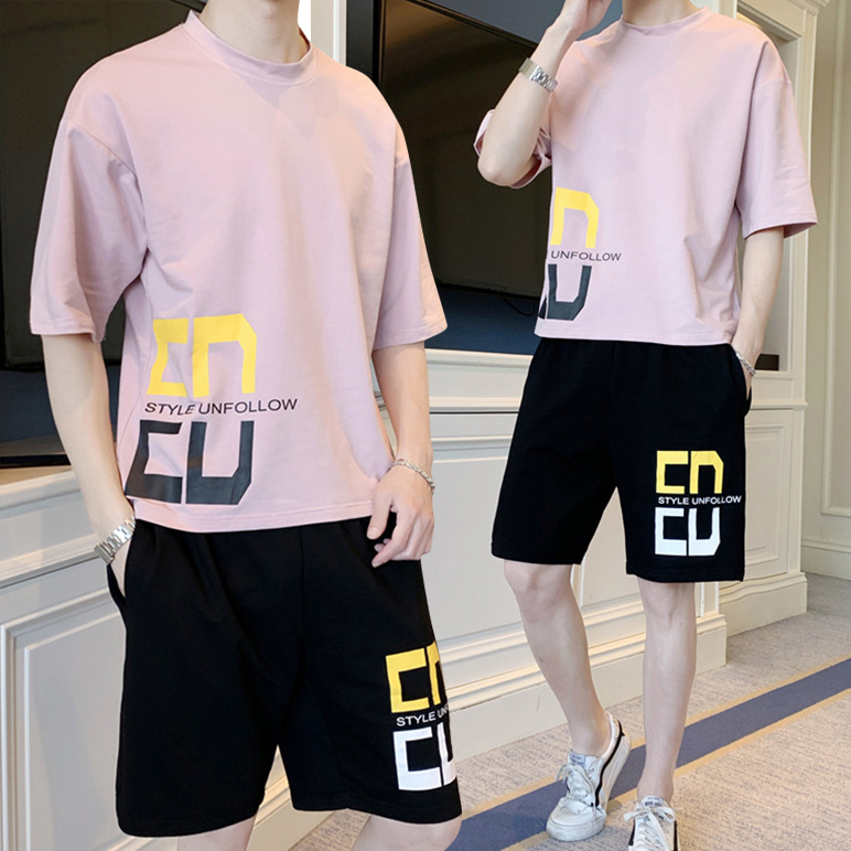 [ Hoàn Tiền Max ] Bộ Quần Áo Thun Nam Mùa Hè Ngắn Tay Họa Tiết ED Cách Điệu Kiểu Dáng Trẻ Trung Năng Động Blue Monday MEN QA 094