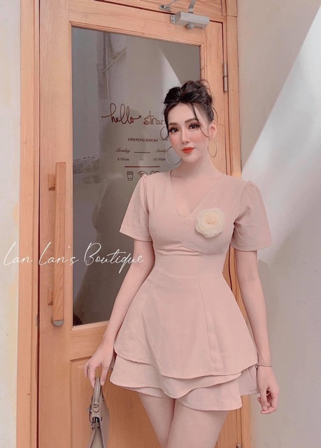 [HCM]Set Peplum Hoa #Bigsize 60=>90
