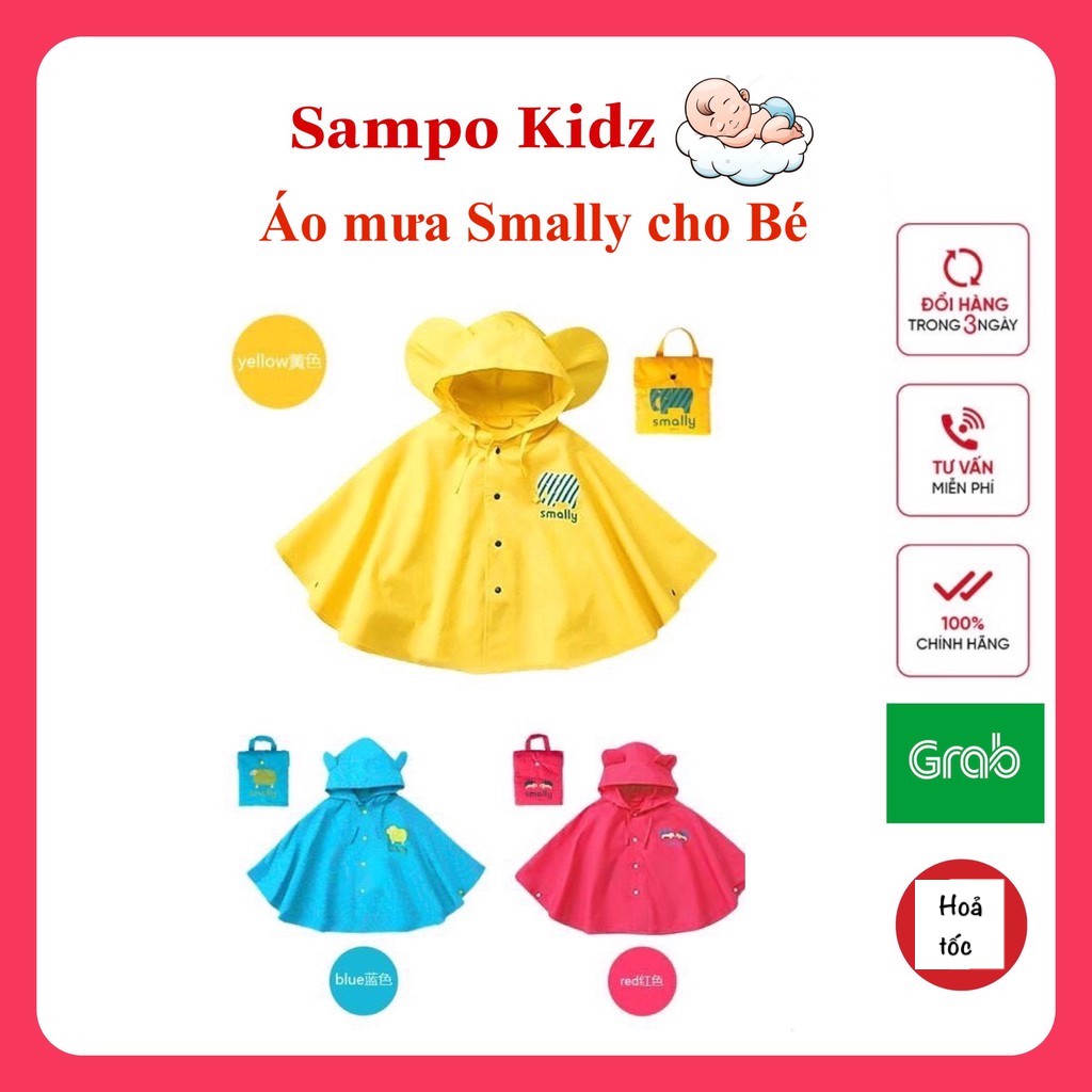 (MẪU 2023) ÁO MƯA CÁNH DƠI SMALLY CHO BÉ