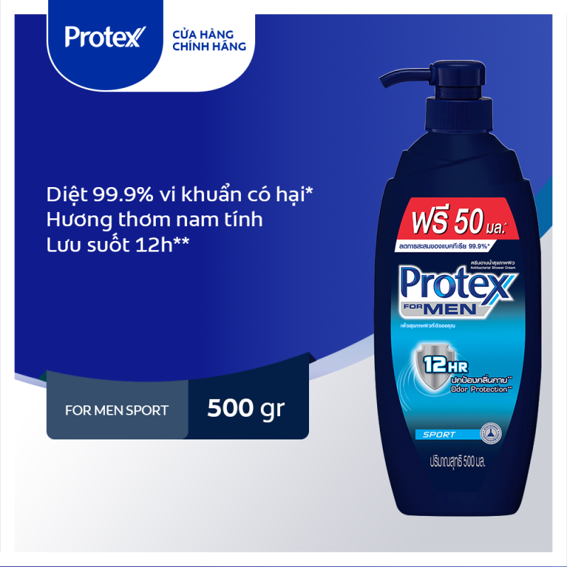 Sữa tắm diệt khuẩn Protex For Men Sport dành cho Nam 500ml/chai nhập khẩu