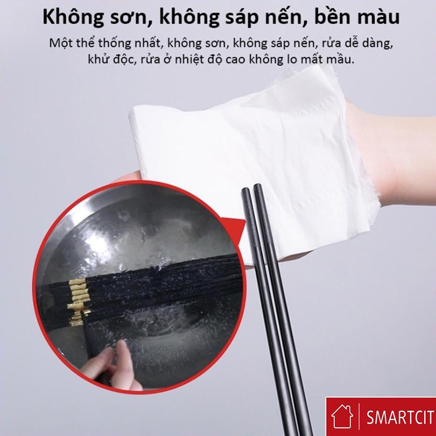 Bộ 10 đôi Đũa mạ vàng- SMARTCIT