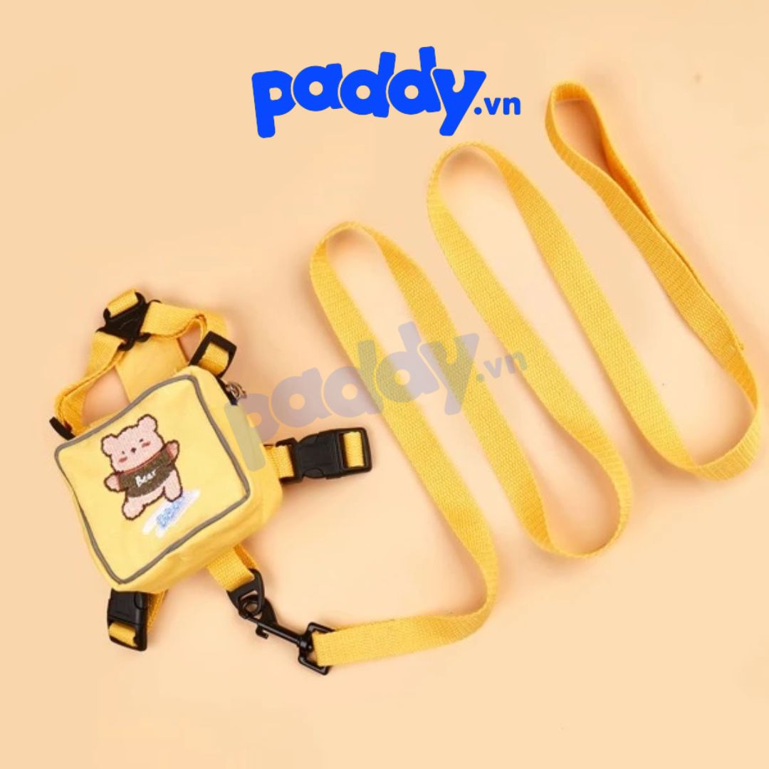 Dây dắt yếm cho chó mèo kèm túi thêu hình