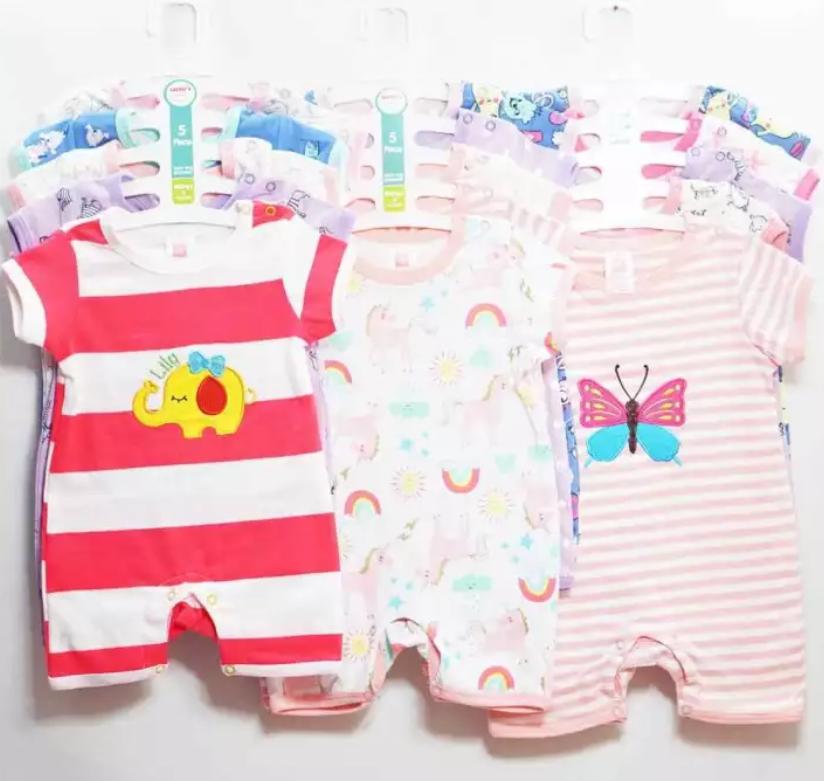Set 5 bộ body Đùi liền quần dành cho bé Gái