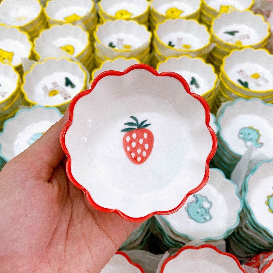 Bát ăn dặm cho bé,bát gốm sứ cho bé ăn dặm hình họa tiết