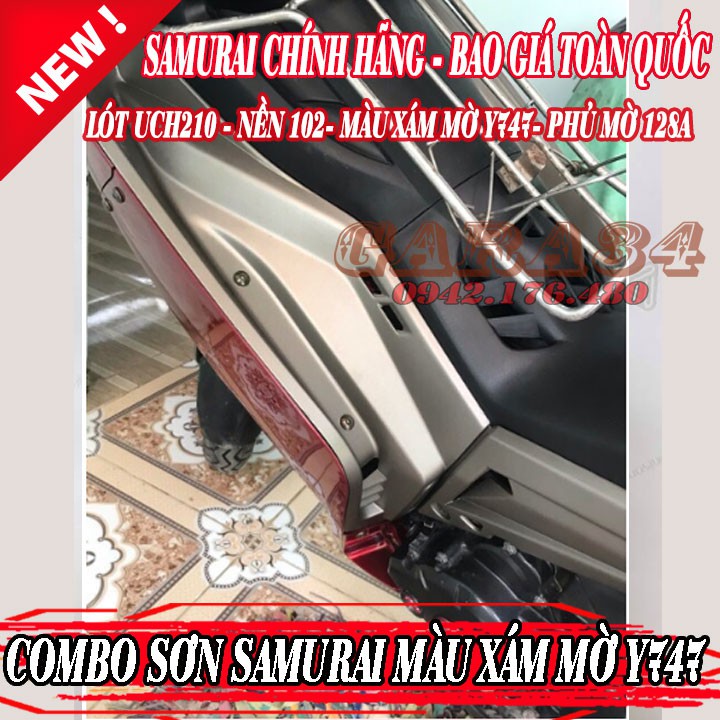 COMBO SƠN SAMURAI MÀU XÁM MỜ Y747