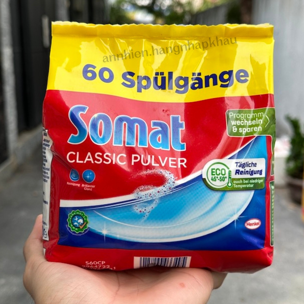 Bột rửa chén Somat 960g của Đức dùng cho máy rửa chén bát
