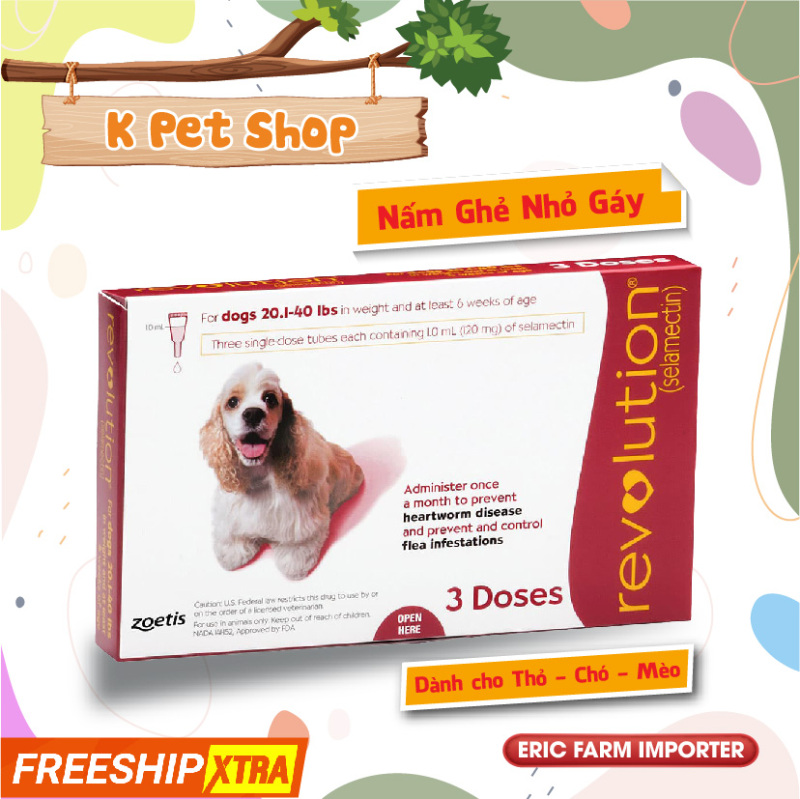 Nấm Ghẻ Nhỏ Gáy Revolution 🐶 FREE SHIP 🐶 Thỏ,Bọ,Sóc, Chinchilla,Chó,Mèo...