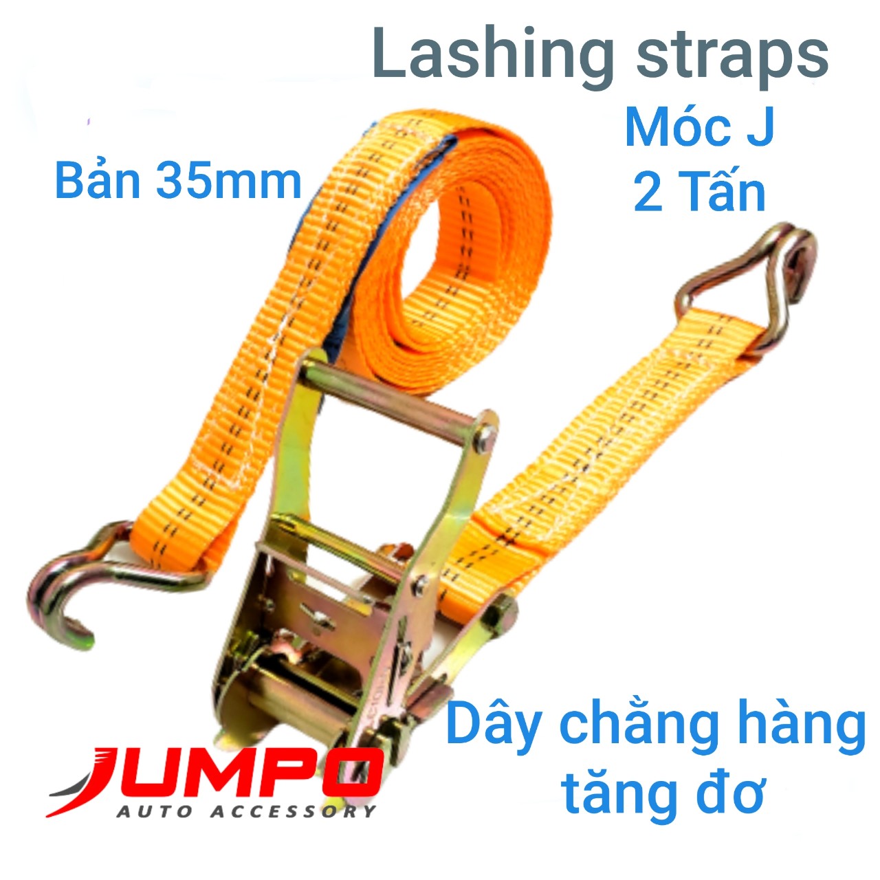 [HCM]Dây chằng hàng móc J 35mm 5 mét 2 tấn cam