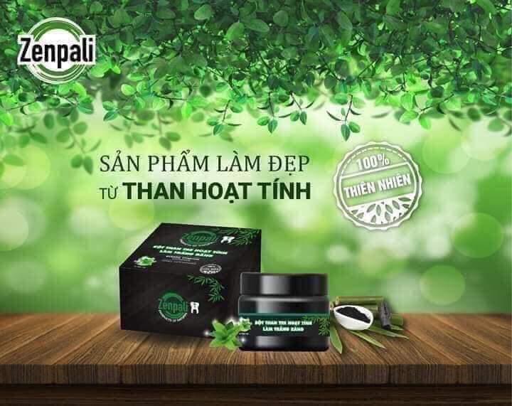 Bột than tre hoạt tính làm trắng răng Zenpali (20g/50ml)