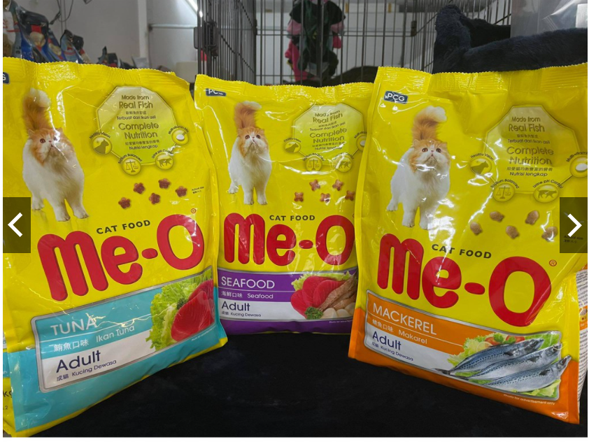 Thức ăn hạt mèo Me-o vị cá ngừ, vị hải sản, vị cá thu, cá hồi 1,2kg