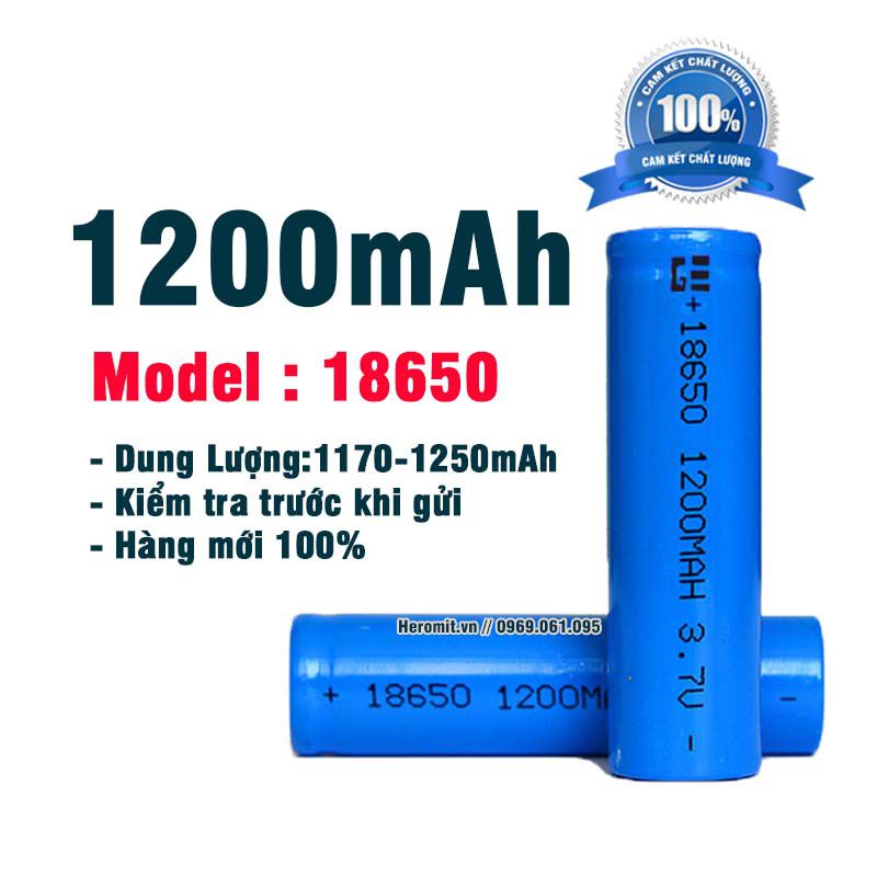[MỚI 100%] Pin sạc 18650 LSY công suất thực 1200MAH dùng cho Box sạc, cell laptop, đèn pin, mic...hiệu suất chuyển đổi năng lượng cao (1 viên-Đầu bằng) pin 18650 cell pin laptop mạch sạc pin dự phòng