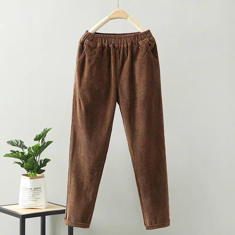 [25-27/4 Hoàn tiền 15%]Quần Baggy Nhung Mùa Thu cho Nữ