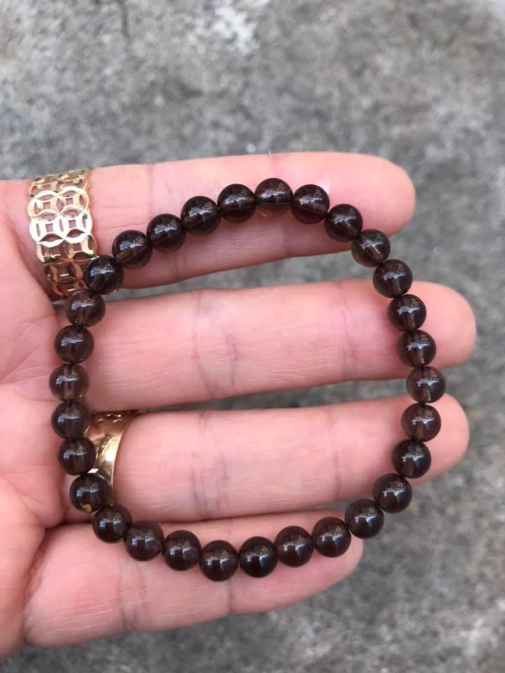 [HCM]VÒNG TAY THẠCH ANH KHÓI 6LY