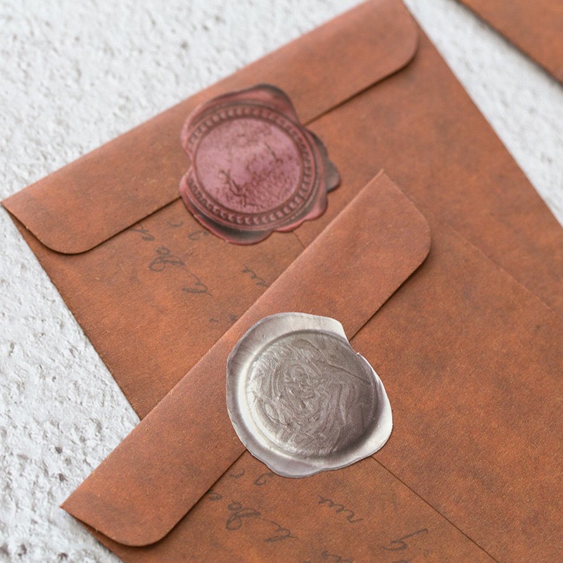 Set 10 phong bì giấy nâu màu vintage cổ điển, độc đáo