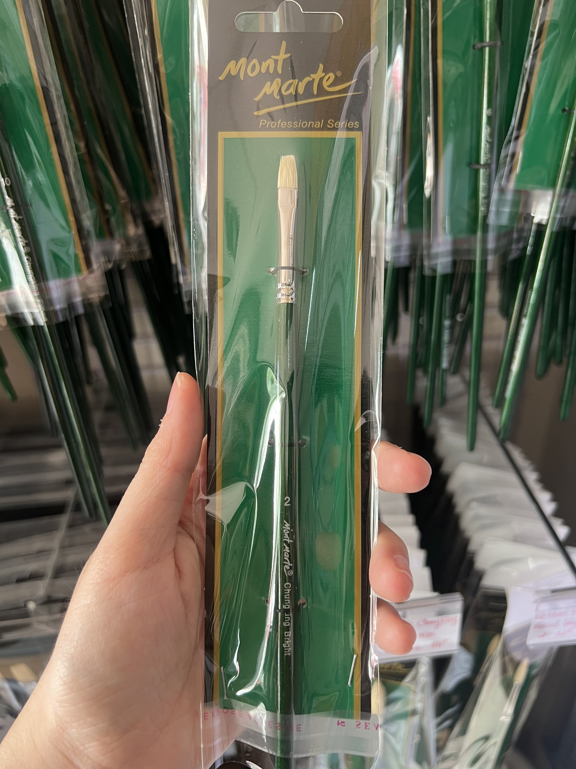 Cọ Mont Marte lông heo vẽ acrylic/sơn dầu (Round/Filbert/Bright)
