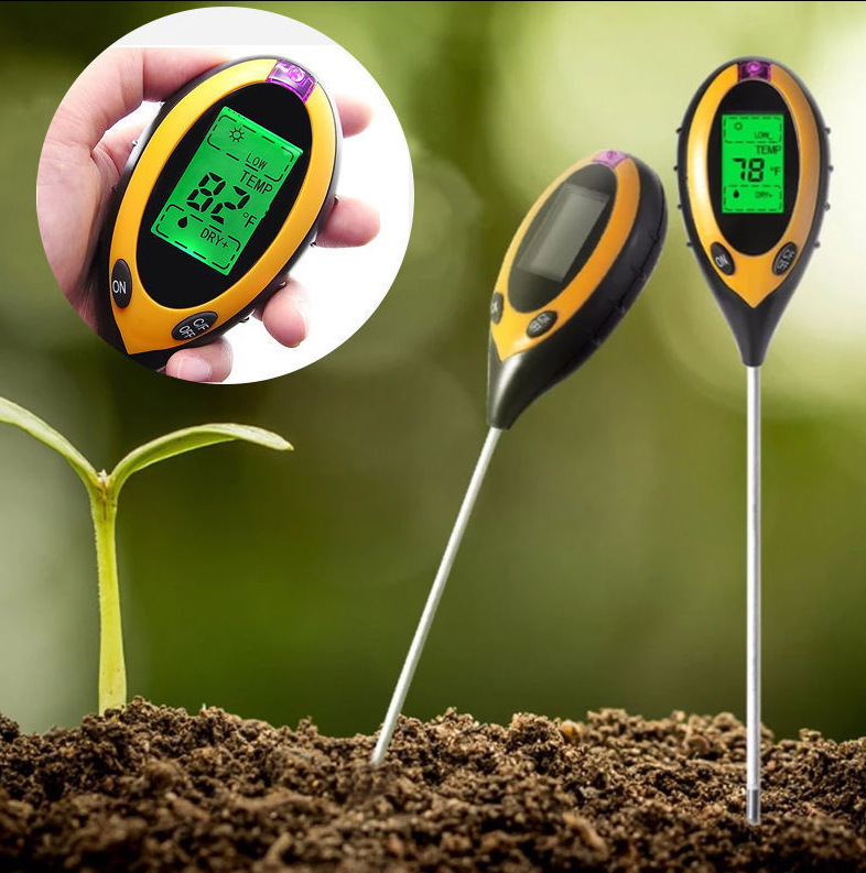 Máy đo độ Ph, độ ẩm, nhiệt độ, ánh sáng của đất 4 in 1