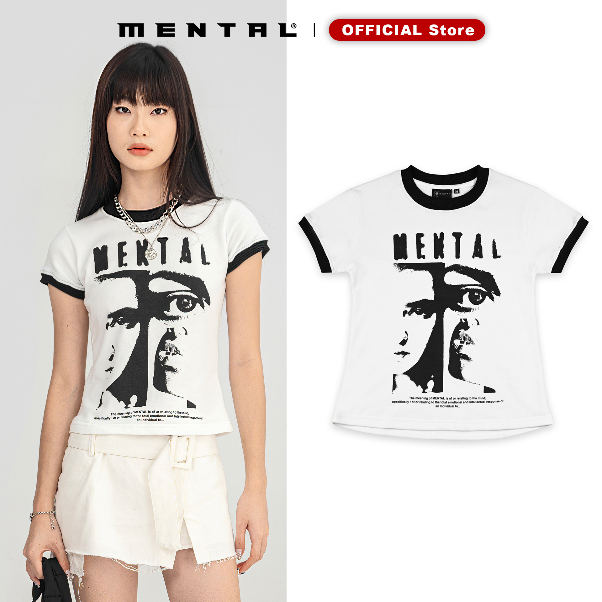 Áo thun tay ngắn nữ mental® vision vintage tee