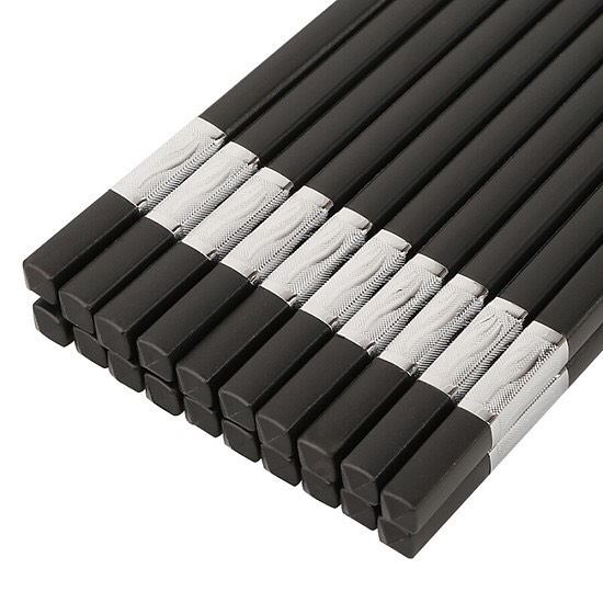 Set 10 đôi đũa bạch kim cao cấp kiểu Nhật Bản, Hàn Quốc