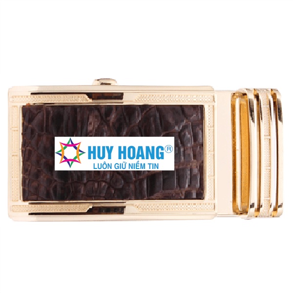 Đầu khóa da cá sấu 3,5 phân đầu vàng màu nâu đất TH9214