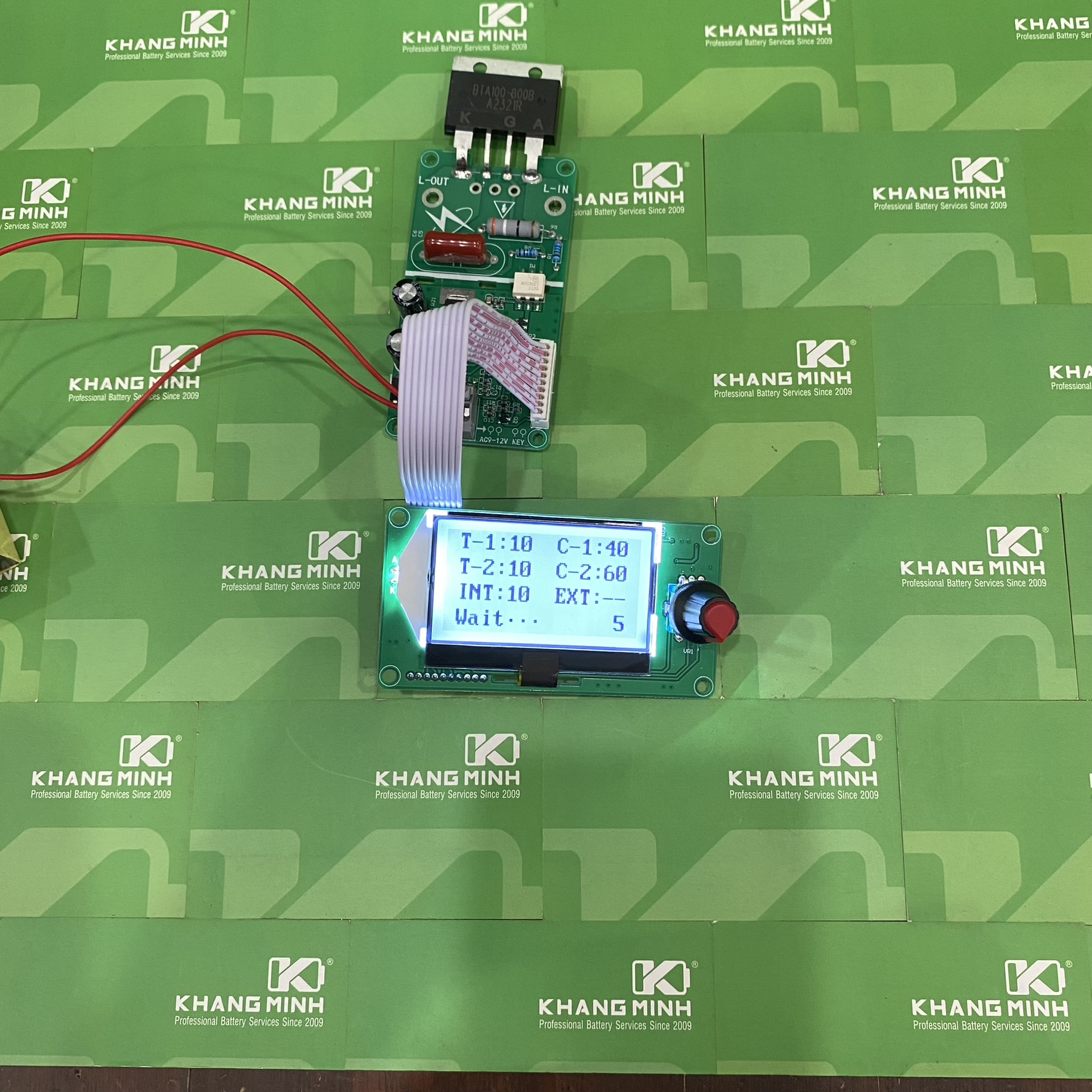 Mạch Timer xung kép phím Encoder chế máy hàn cell pin hàn điểm