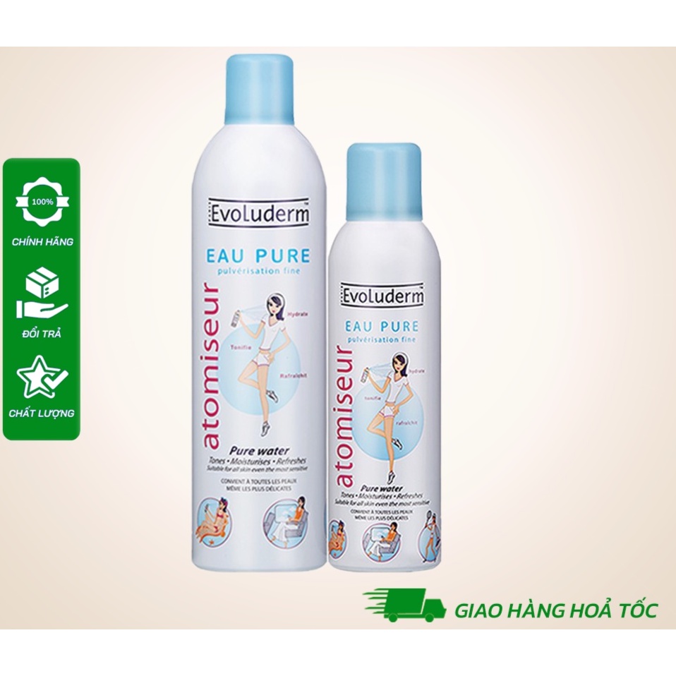 Xịt Khoáng Evoluderm Atomiseur Eau Pure Dưỡng Da, Cấp Ẩm 150ML & 400ML - 𝗠𝗮𝗺𝗮𝗽𝘂𝗸𝗮