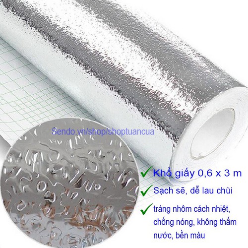Cuộn giấy bạc dán bếp [3Mx60CM] chống thấm cách nhiệt