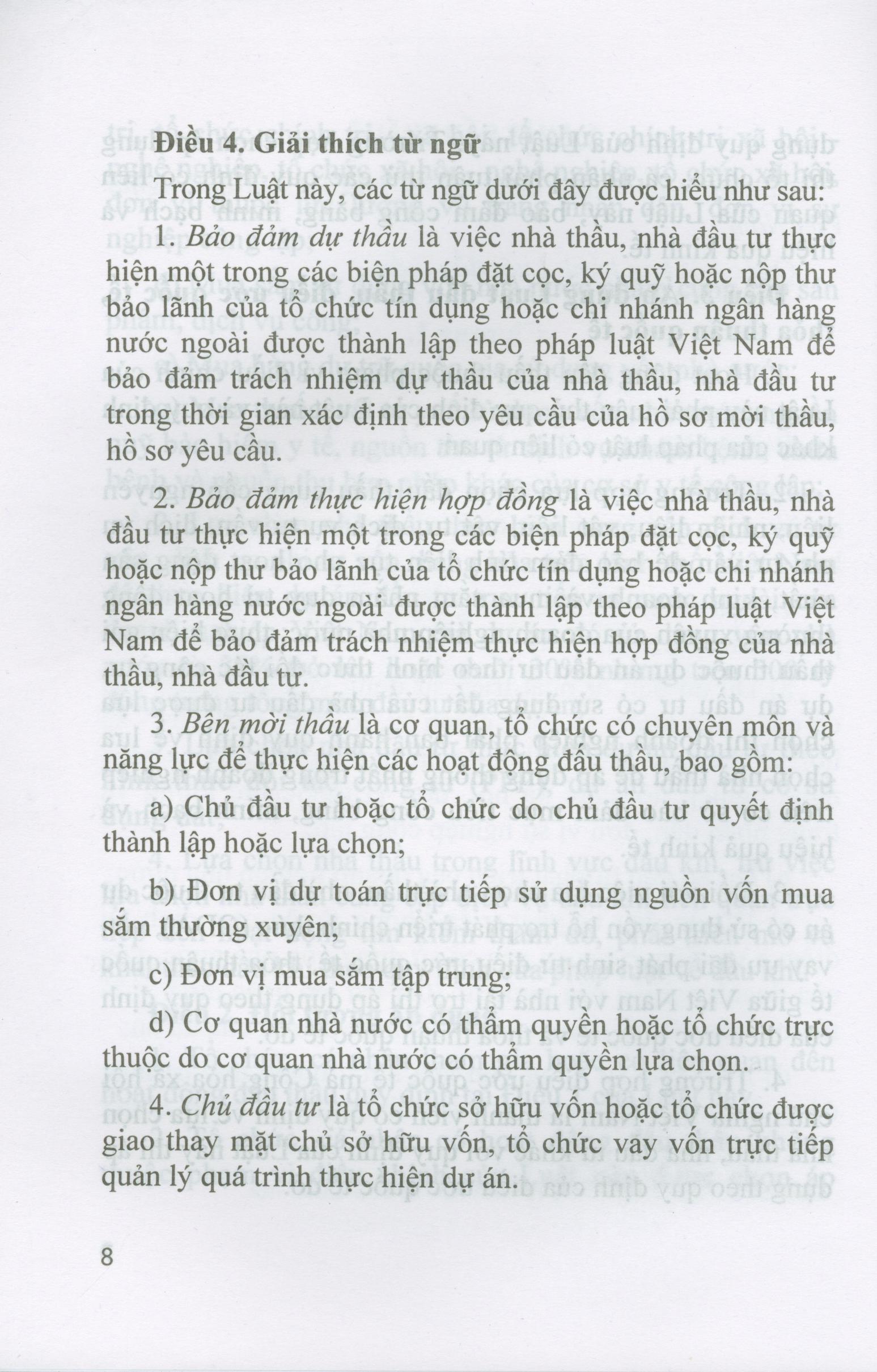 Luật Đấu Thầu và Văn bản hướng dẫn thi hành