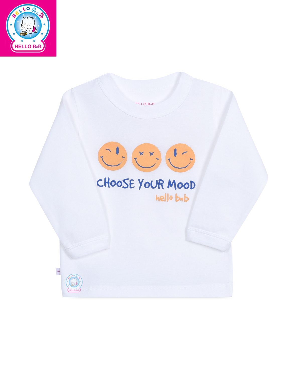 Áo cổ viền bo tay dài AL0010 (hình in ngẫu nhiên) - HELLO BB
