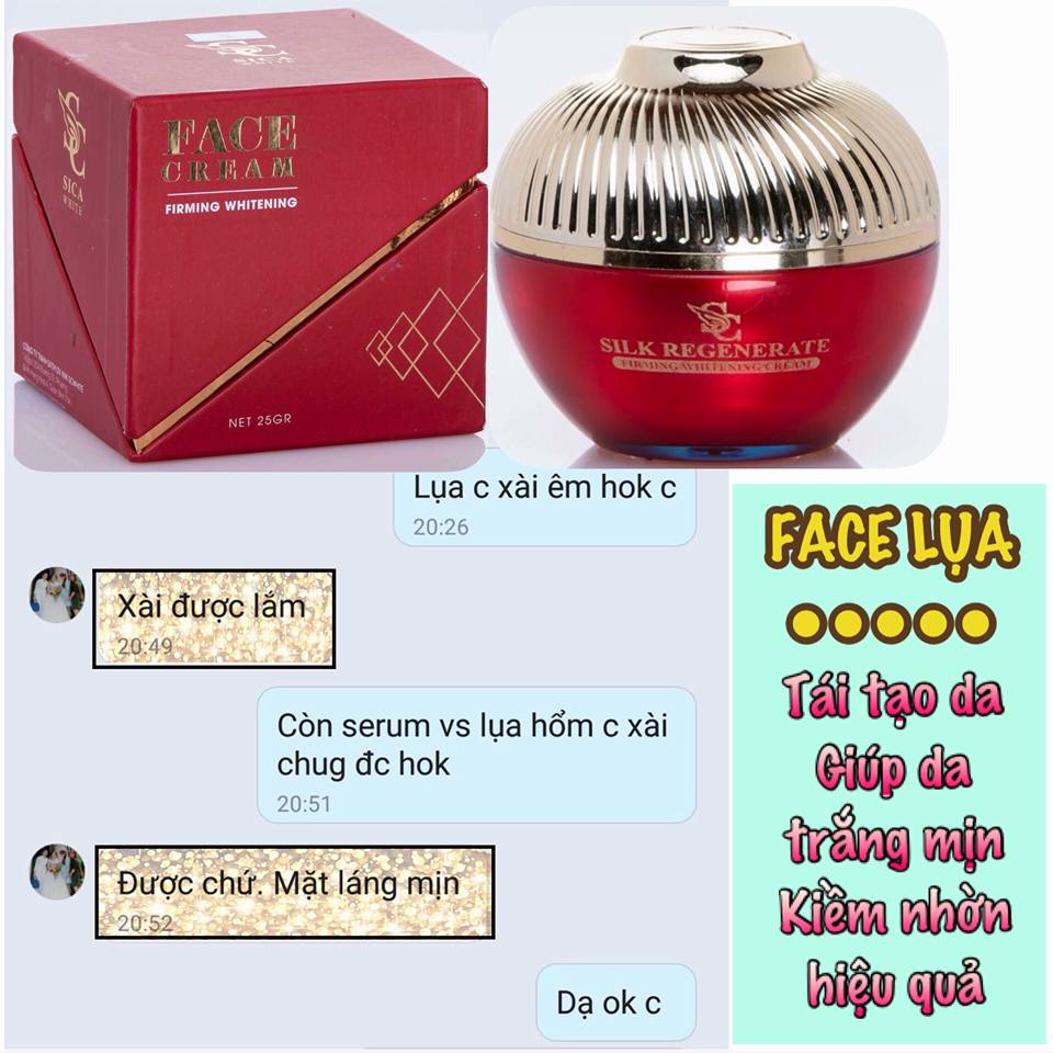 [HCM]FACE LỤA SICA   KEM D Ư Ỡ N G T R Ắ N G DA